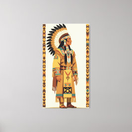 Häuptling der Native Americans Leinwanddruck