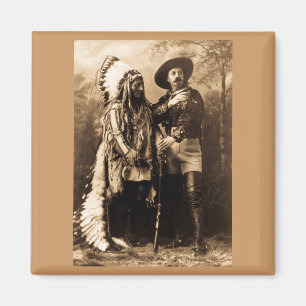 Häuptling Sitting Bull und Buffalo Bill 1895 Magnet
