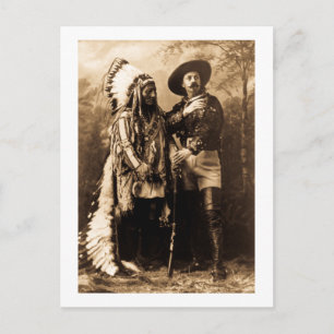 Häuptling Sitting Bull und Buffalo Bill 1895 Postkarte