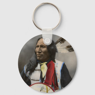 Häuptling Strikes With Nose, Oglala Sioux 1899 Schlüsselanhänger