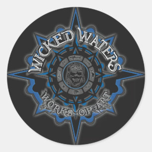 Hauptlogo für "Wicked Waters" Runder Aufkleber