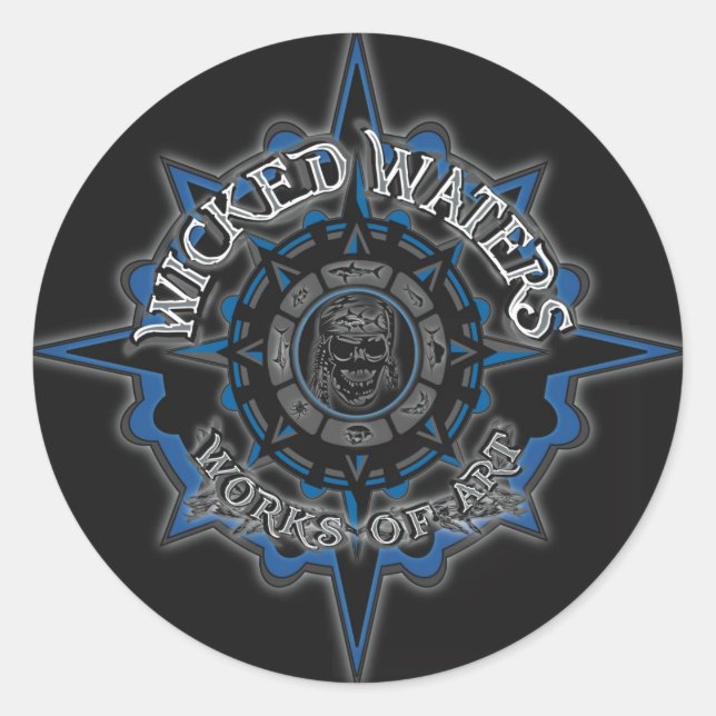 Hauptlogo für "Wicked Waters" Runder Aufkleber (Vorderseite)