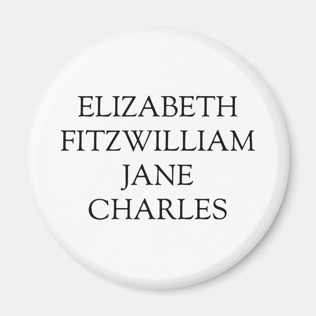 Hauptmerkmale von Stolz und Vorurteilen Magnet (Vorne)