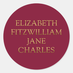 Hauptmerkmale von Stolz und Vorurteilen Runder Aufkleber