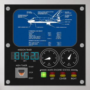 Hauptplatine für die Raumfähre Poster
