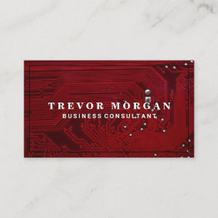 Hauptplatine Red Microchip Tech Visitenkarte