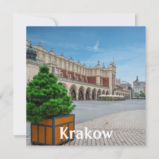 Hauptplatz der Altstadt von Krakau, Polen (Vorderseite)