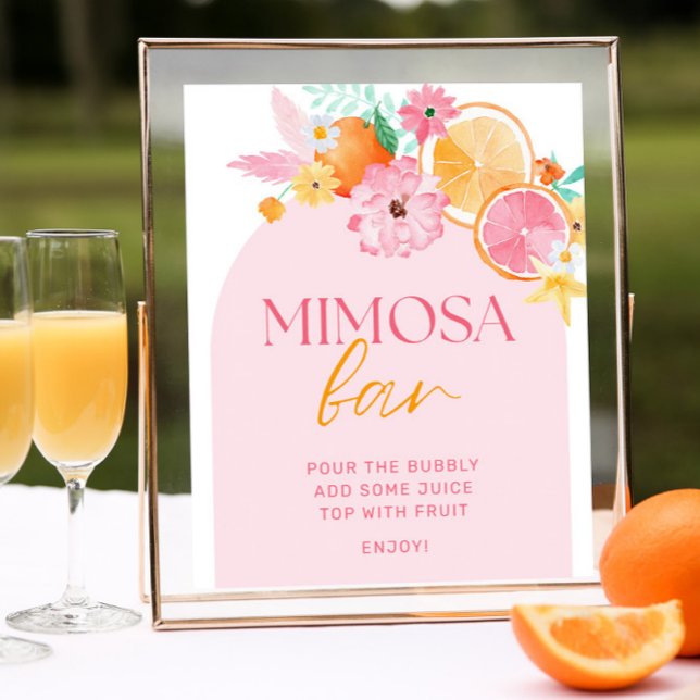 Hauptpresse Brautparty Mimosa Bar Sign Poster (Von Creator hochgeladen)