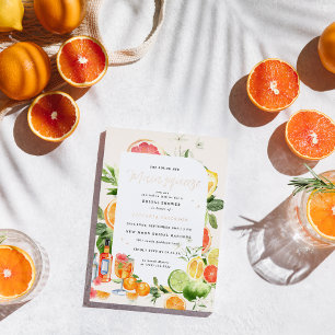 Hauptpresse Citrus Bridal Dusche Einladung