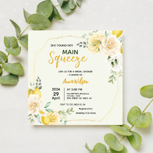 Hauptpresse Elegante Brautdusche Einladung
