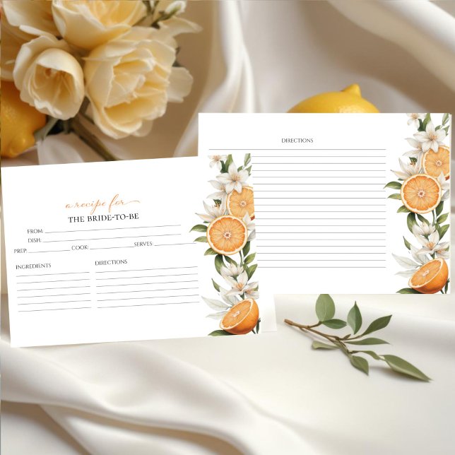 Hauptpresse | Lemon Brautparty Rezept Cards Einladung (Von Creator hochgeladen)