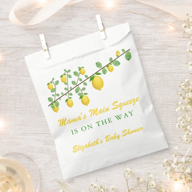 Hauptpresse Lemon Gender Neutral Baby Dusche Geschenktütchen (Ausgeschnitten)
