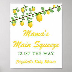 Hauptpresse Lemon Gender Neutral Baby Dusche Poster