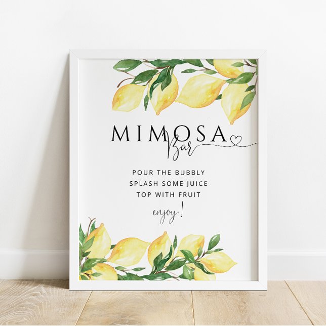 Hauptpresse Lemon Mimosa Bar Drink Zeichen Poster (Von Creator hochgeladen)