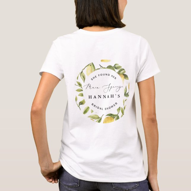 Hauptpresse Lemon Mittelmeer Brautparty T-Shirt (Rückseite)