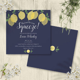 Hauptpresse Lemons Navy Blue Brautparty Einladung
