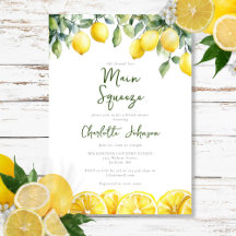 Hauptpresse Modernes Brautparty Wasserfarben Lemon