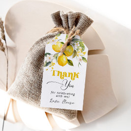 Hauptpresse Zitrusfrüchte Geburtstag danke Geschenkanhänger