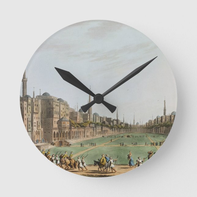 Hauptquadrat in großartigem Kairo, mit Murad Beys Runde Wanduhr (Vorderseite)