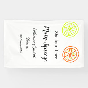 Hauptqueeze ZitronenZitrusfrüchte Brautparty Name Banner