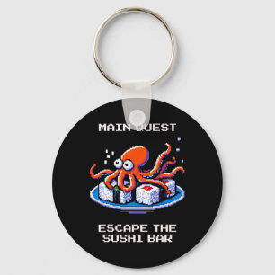 Hauptquest Fliehe den Sushi R Octopus Pixel Gamer  Schlüsselanhänger