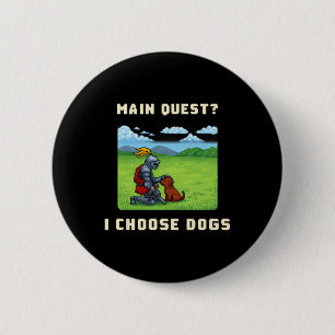 Hauptquest Ich wähle Hunde Retro Pixel Rpg Gamer A Button