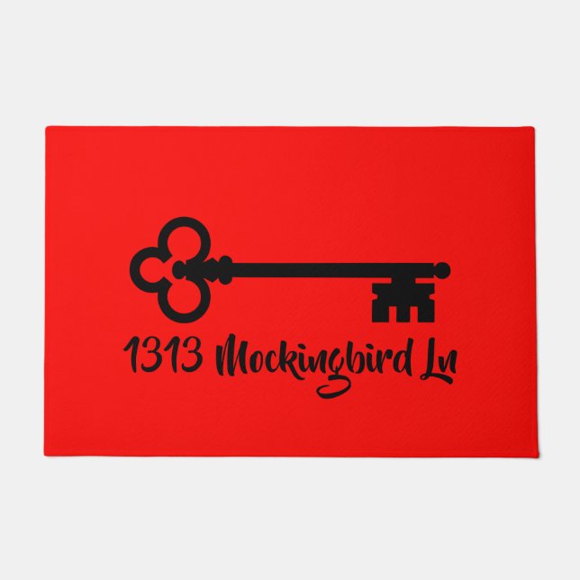 Hauptschlüssel Ihr Text und Farbe Fußmatte (Vorderseite)