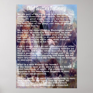 Hauptseattles Zeugnis Poster