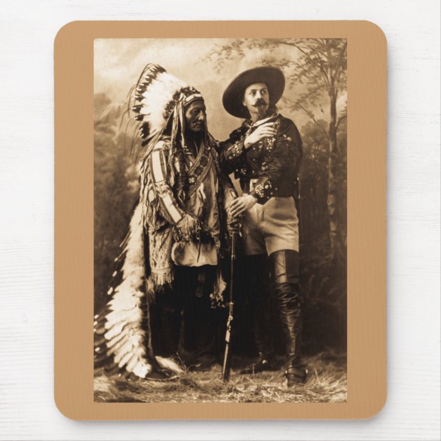 Hauptsitting Bull und Buffalo Bill 1895 Mousepad (Vorne)
