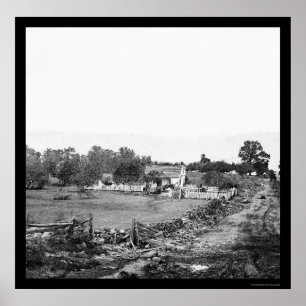 Hauptsitz der Gewerkschaft in Gettysburg 1863 Poster