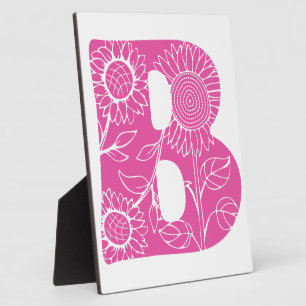 Hauptstadt B florale Monogramm Fotoplatte
