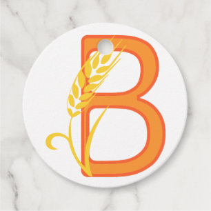 Hauptstadt B florale Monogramm Geschenkanhänger