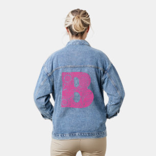 Hauptstadt B florale Monogramm Jeansjacke