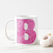Hauptstadt B florale Monogramm