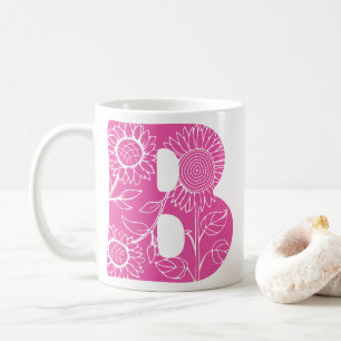 Hauptstadt B florale Monogramm Kaffeetasse