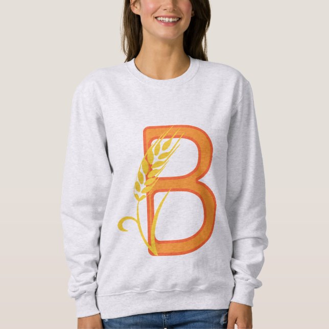 Hauptstadt B florale Monogramm Sweatshirt (Vorderseite)