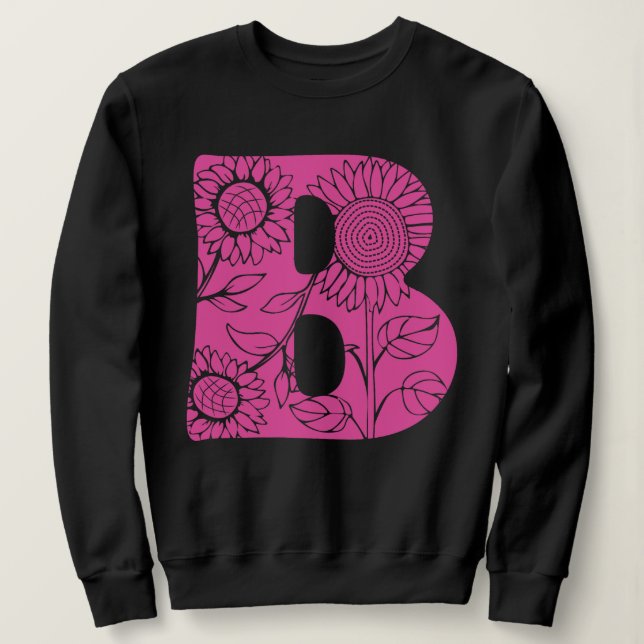 Hauptstadt B florale Monogramm Sweatshirt (Design vorne)
