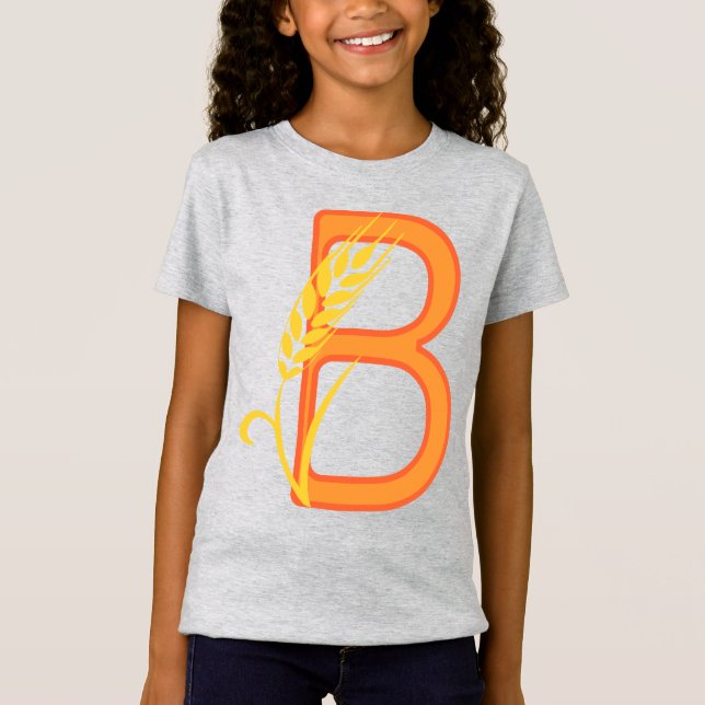 Hauptstadt B florale Monogramm T-Shirt (Vorderseite)