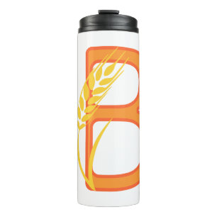 Hauptstadt B florale Monogramm Thermosbecher
