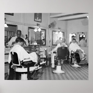 Hauptstadt Barber Shop, 1938 Vintages Foto Poster