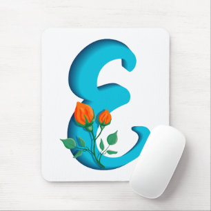 Hauptstadt Brief E florale Monogramm Mousepad