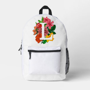 Hauptstadt Brief L floral monogramm Bedruckter Rucksack