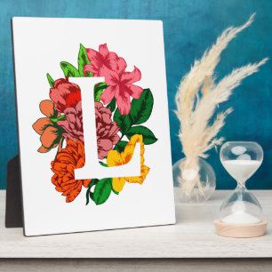 Hauptstadt Brief L floral monogramm Fotoplatte