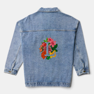Hauptstadt Brief L floral monogramm Jeansjacke
