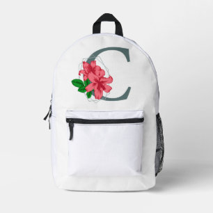 Hauptstadt Buchstabe C florale Monogramm Bedruckter Rucksack
