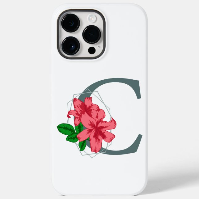 Hauptstadt Buchstabe C florale Monogramm Case-Mate iPhone Hülle (Rückseite)