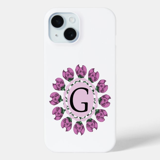 Hauptstadt Buchstabe G florale Monogramm Case-Mate iPhone Hülle (Rückseite)