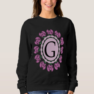 Hauptstadt Buchstabe G florale Monogramm Sweatshirt