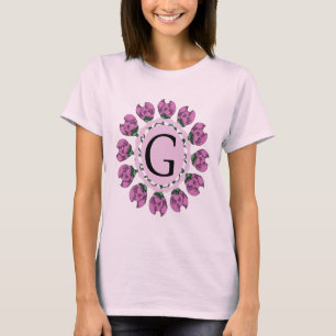 Hauptstadt Buchstabe G florale Monogramm T-Shirt