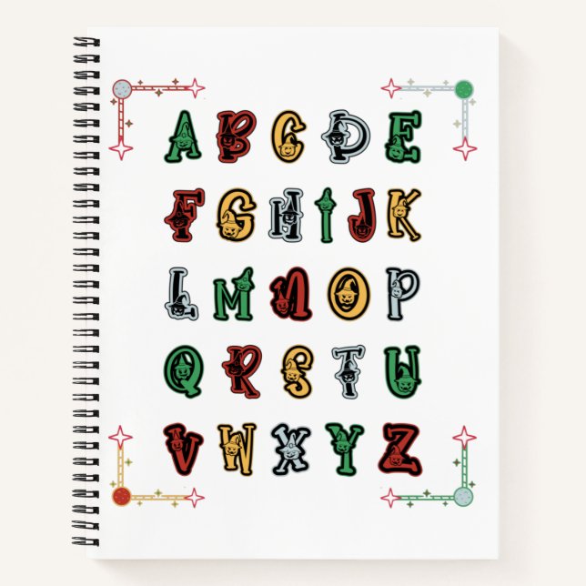 Hauptstadt Buchstaben A bis Z Halloween ABC Alphab Notizbuch (Vorderseite)